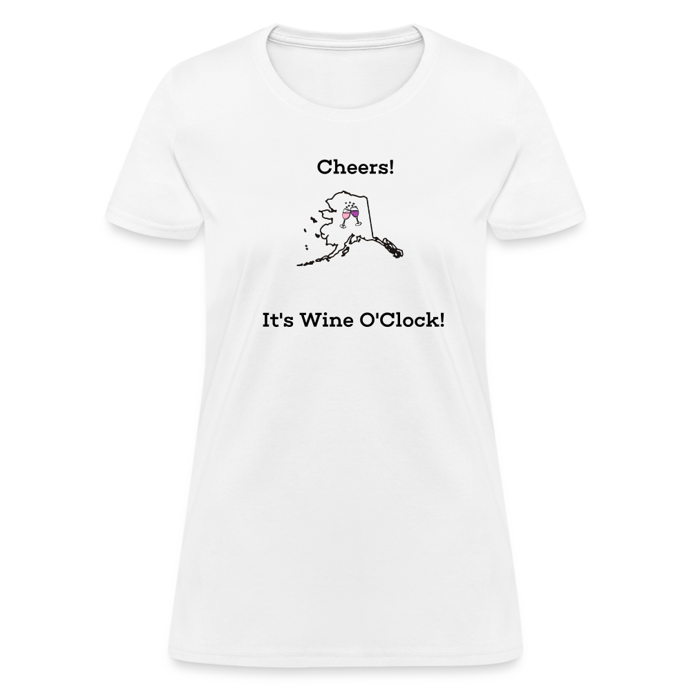 Alaska STATEment Customizable Cheers Wine Women's White Tee Shirt - white