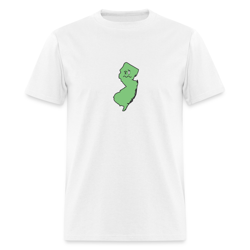 New Jersey STATEment Wasted Unisex/Men's White Tee Shirt - white