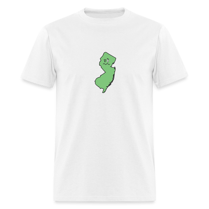 New Jersey STATEment Wasted Unisex/Men's White Tee Shirt - white