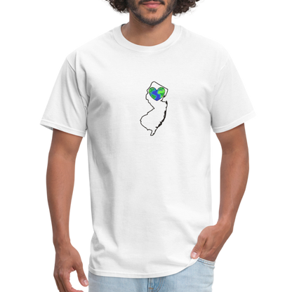 New Jersey STATEment Earth Unisex/Men's White Tee Shirt - white