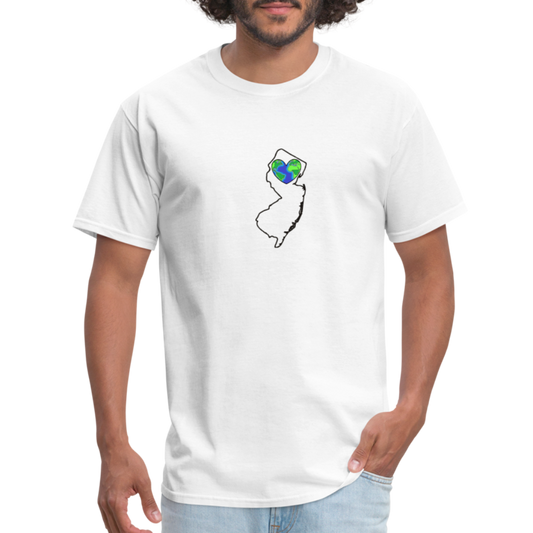 New Jersey STATEment Earth Unisex/Men's White Tee Shirt - white