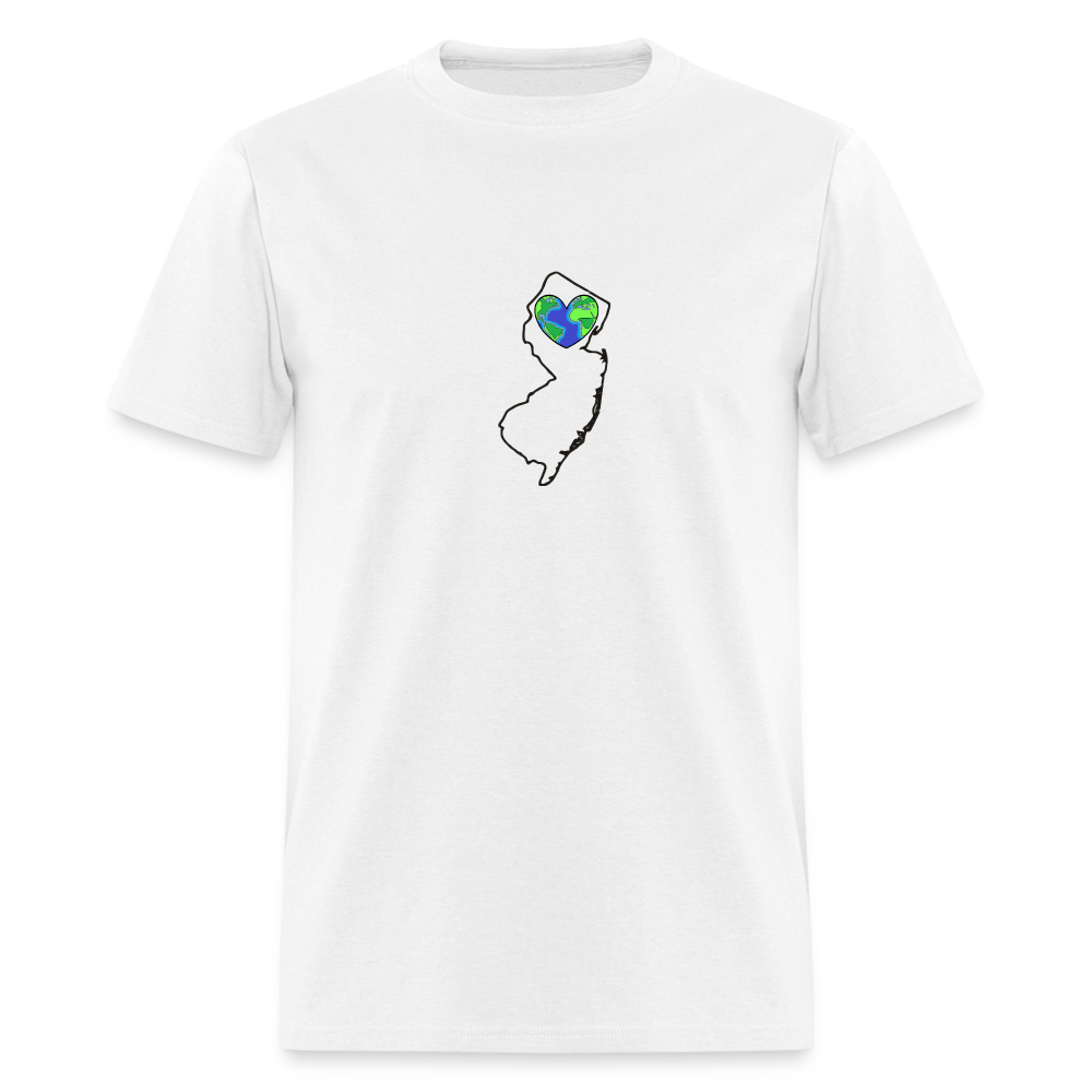 New Jersey STATEment Earth Unisex/Men's White Tee Shirt - white