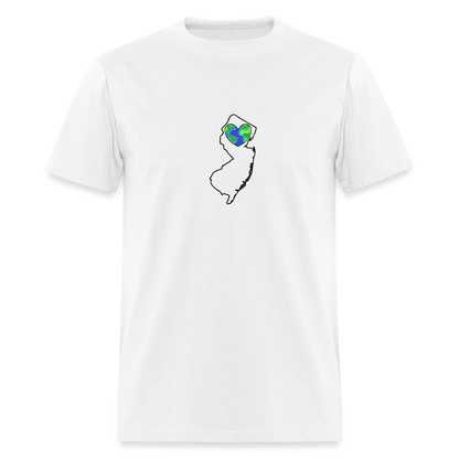 New Jersey STATEment Earth Unisex/Men's White Tee Shirt - white