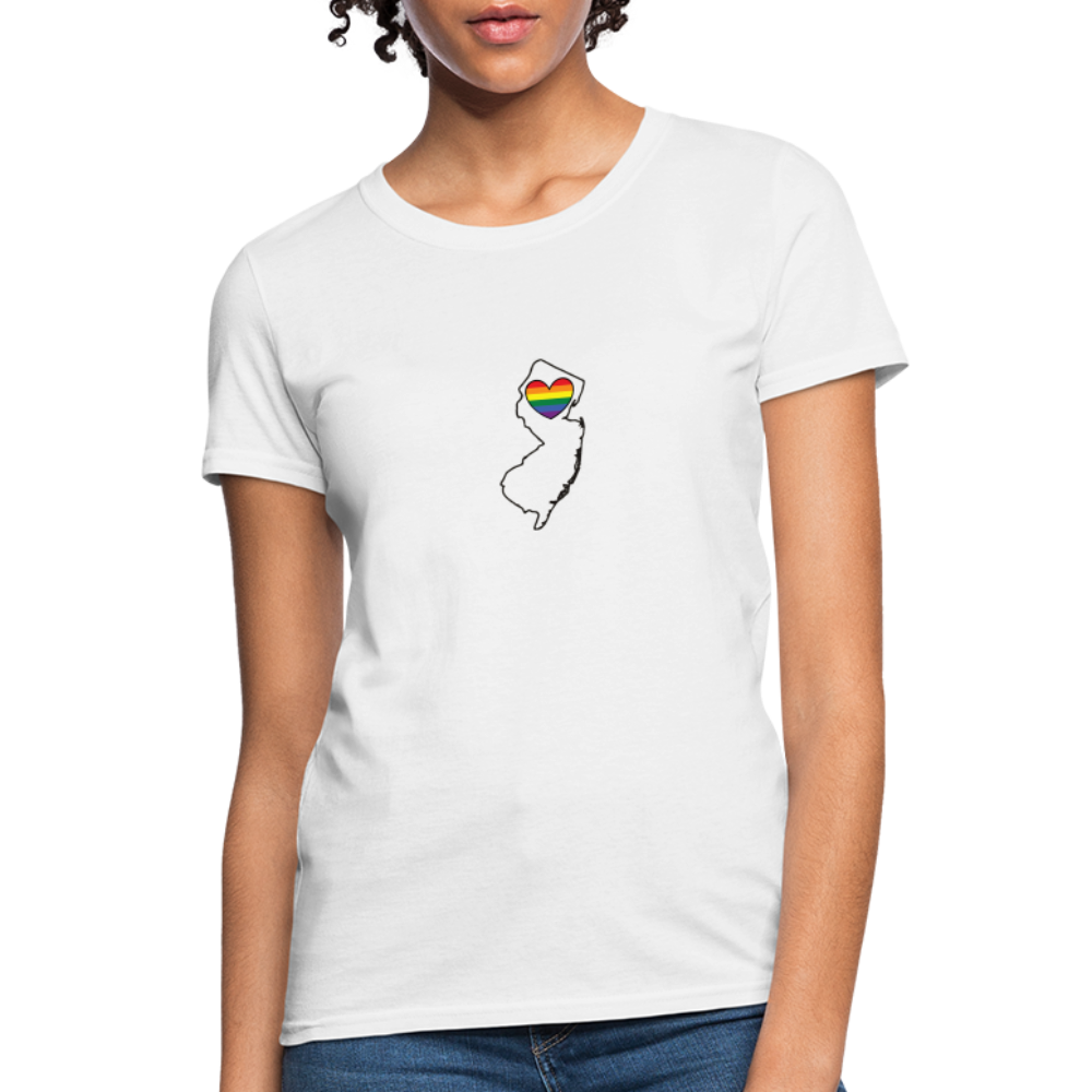 New Jersey STATEment Pride Women's White Tee Shirt - white