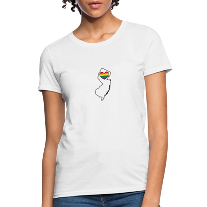 New Jersey STATEment Pride Women's White Tee Shirt - white