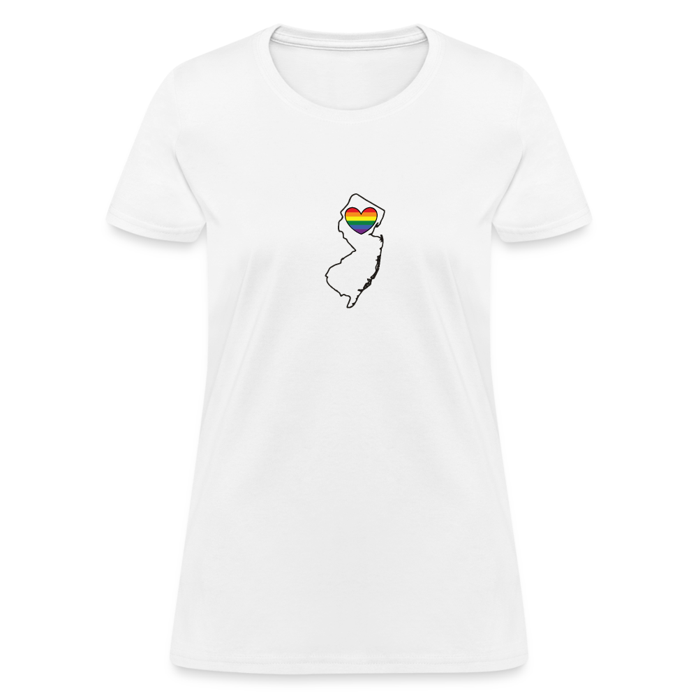 New Jersey STATEment Pride Women's White Tee Shirt - white