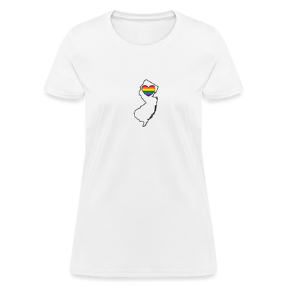 New Jersey STATEment Pride Women's White Tee Shirt - white