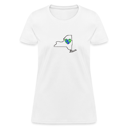 New York STATEment Earth Women's White Tee Shirt - white