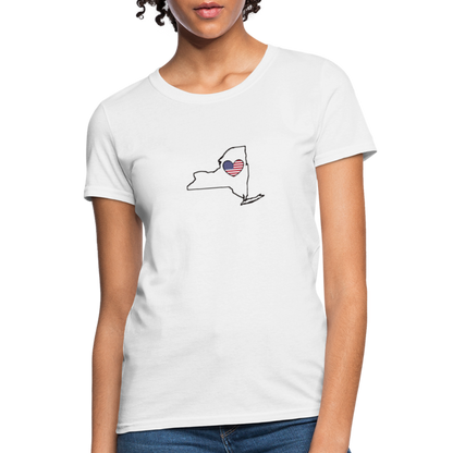 New York STATEment Americana Women's White Tee Shirt - white