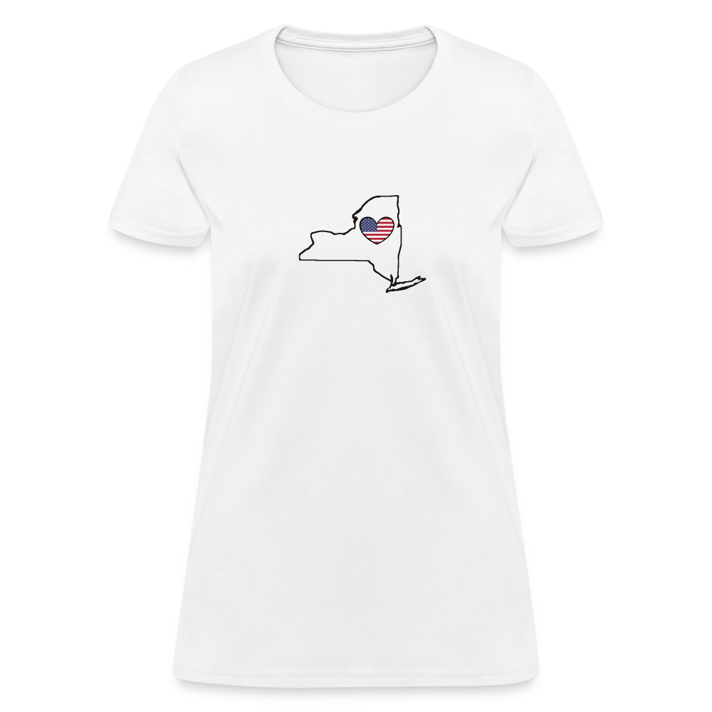 New York STATEment Americana Women's White Tee Shirt - white