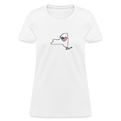 New York STATEment Americana Women's White Tee Shirt - white