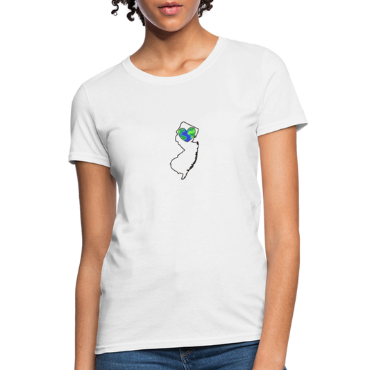 New Jersey STATEment Earth Women's White Tee Shirt - white