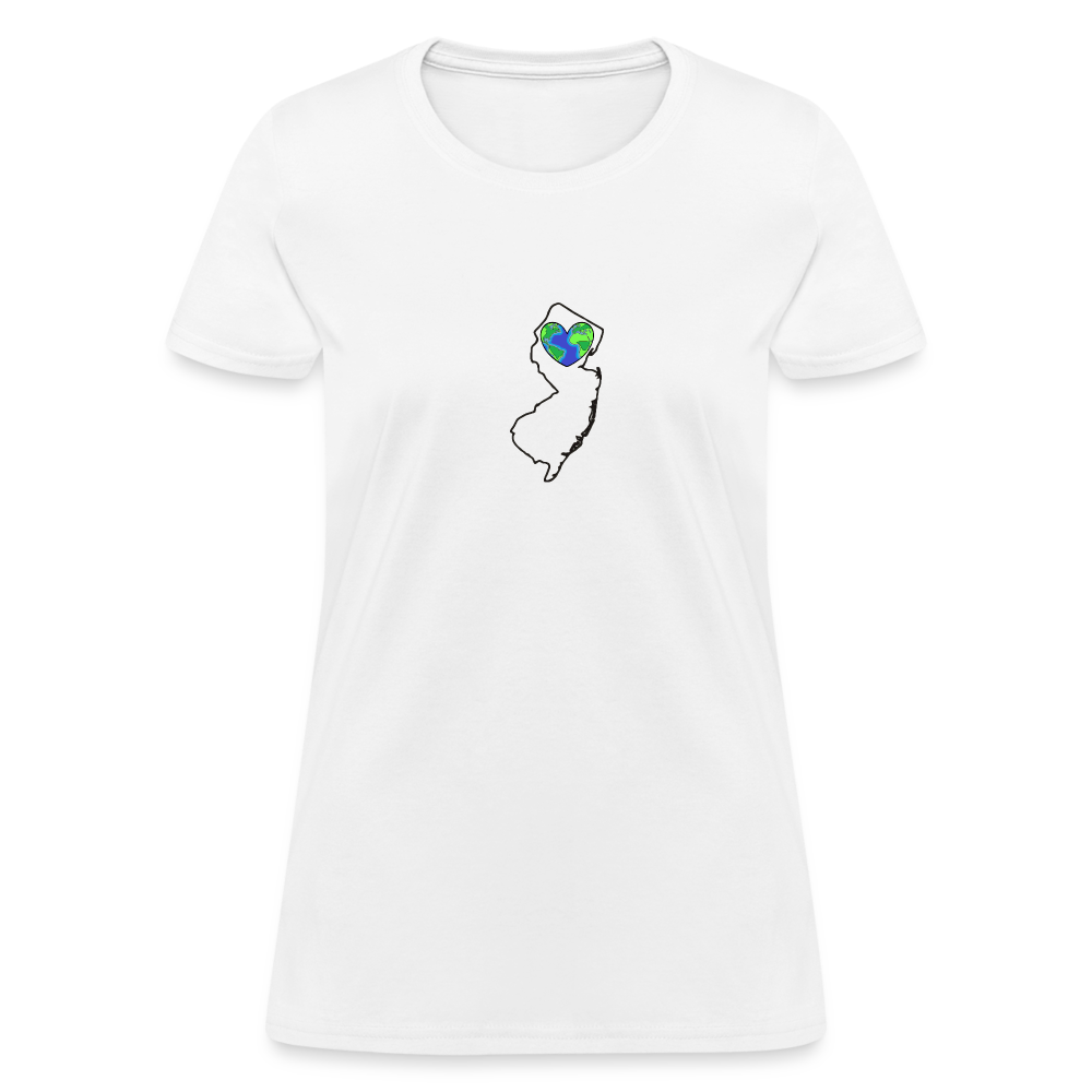 New Jersey STATEment Earth Women's White Tee Shirt - white