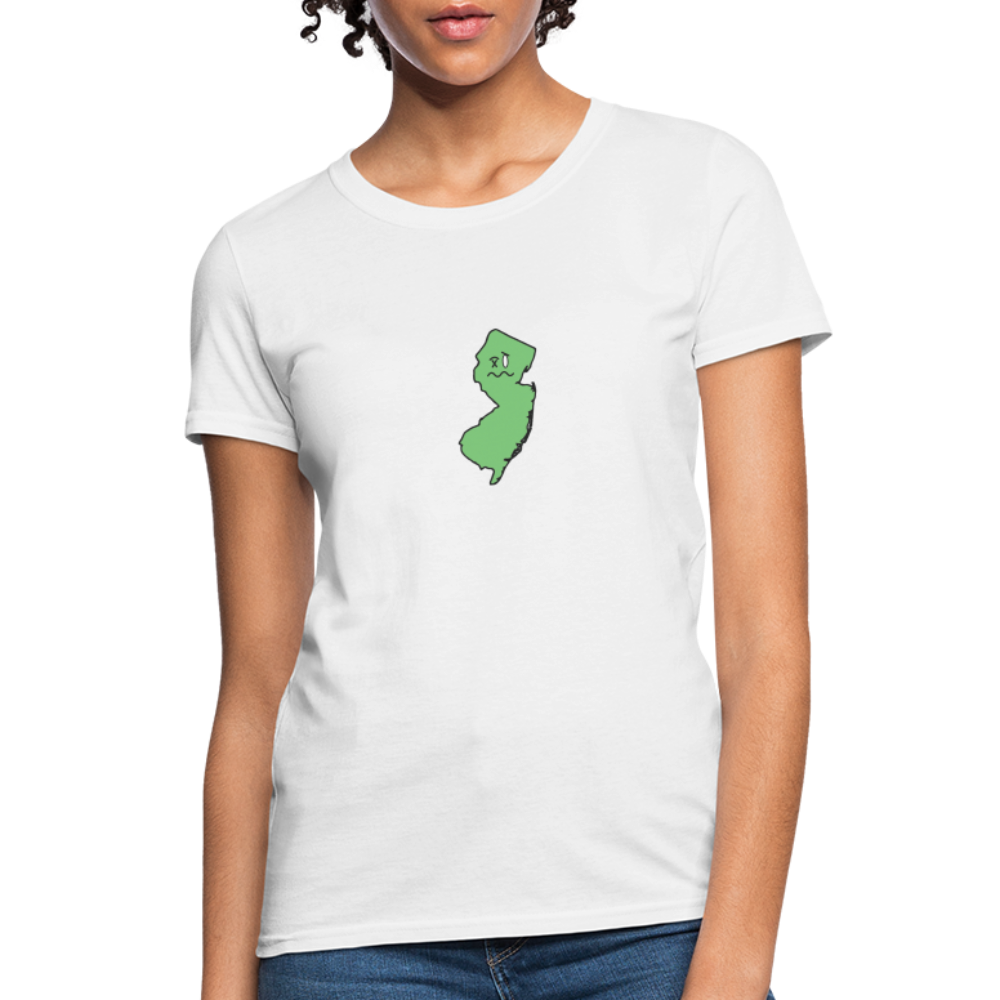 New Jersey STATEment Wasted Women's White Tee Shirt - white