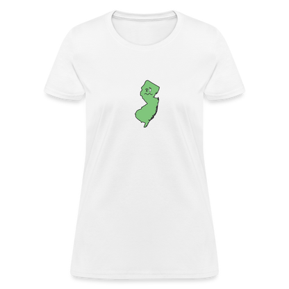 New Jersey STATEment Wasted Women's White Tee Shirt - white