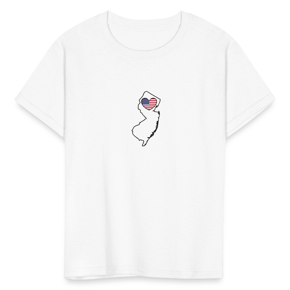 New Jersey STATEment Americana Kid's White Tee Shirt - white