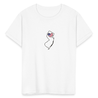 New Jersey STATEment Americana Kid's White Tee Shirt - white