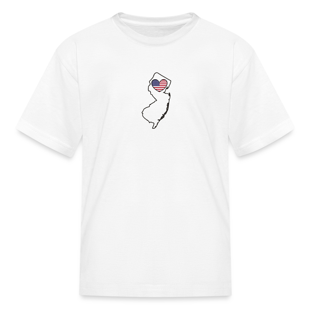 New Jersey STATEment Americana Kid's White Tee Shirt - white