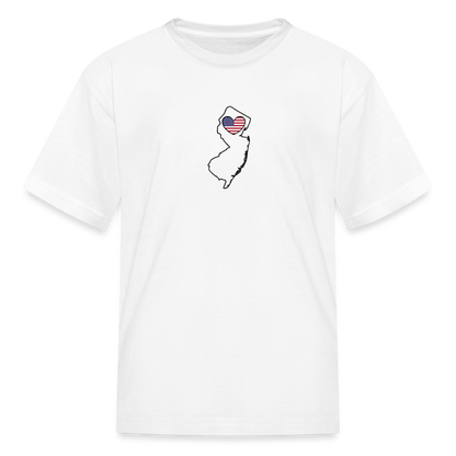 New Jersey STATEment Americana Kid's White Tee Shirt - white