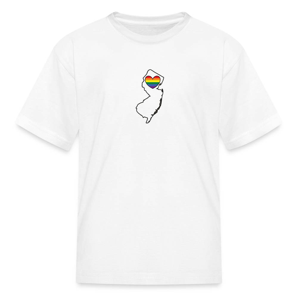 New Jersey STATEment Pride Kid's White Tee Shirt - white