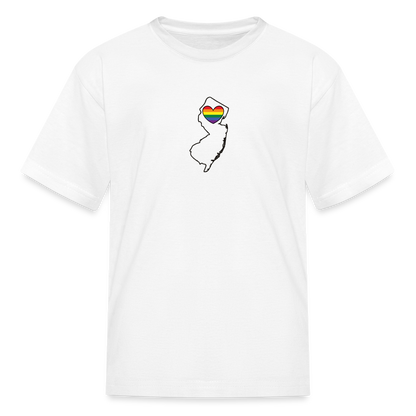 New Jersey STATEment Pride Kid's White Tee Shirt - white