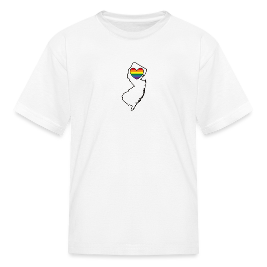 New Jersey STATEment Pride Kid's White Tee Shirt - white