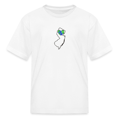 New Jersey STATEment Earth Kid's White Tee Shirt - white