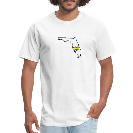 Florida STATEment Pride Unisex/Men's White Tee Shirt - white
