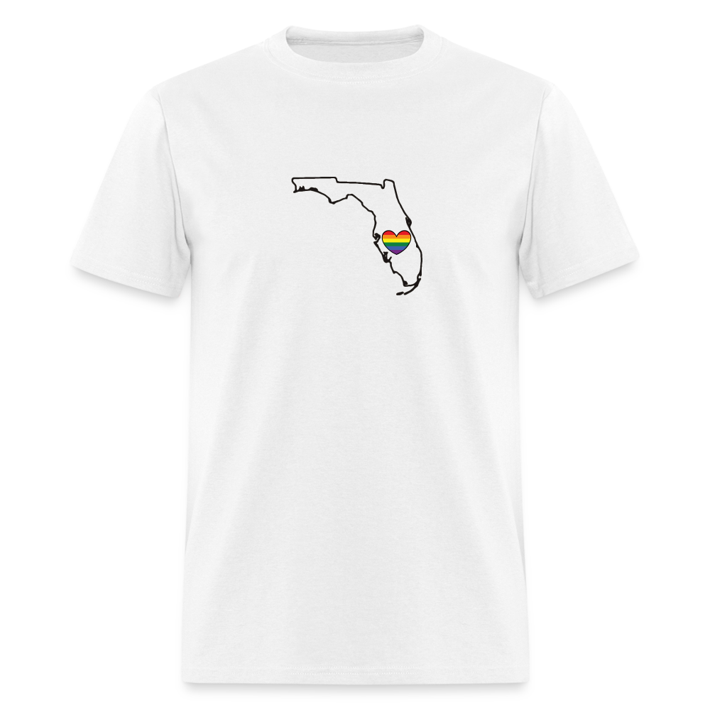 Florida STATEment Pride Unisex/Men's White Tee Shirt - white