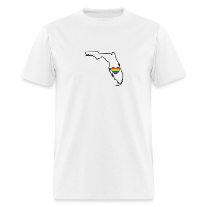 Florida STATEment Pride Unisex/Men's White Tee Shirt - white