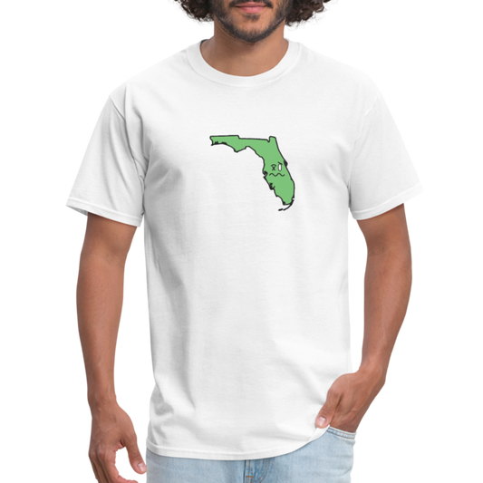 Florida STATEment Wasted Unisex/Men's White Tee Shirt - white
