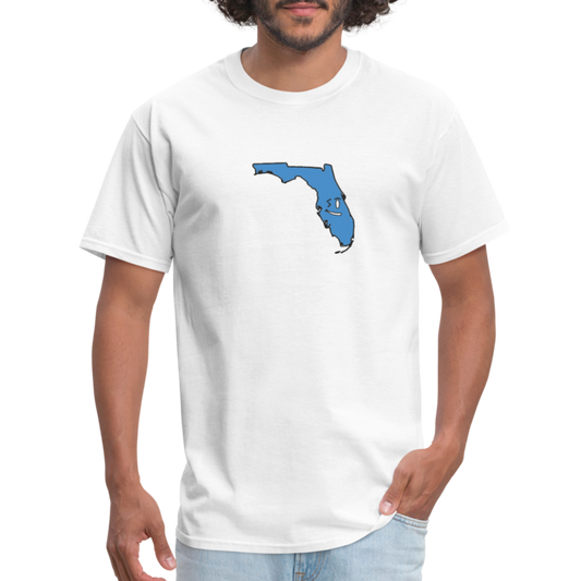 Florida STATEment Overconfident Unisex/Men's White Tee Shirt - white