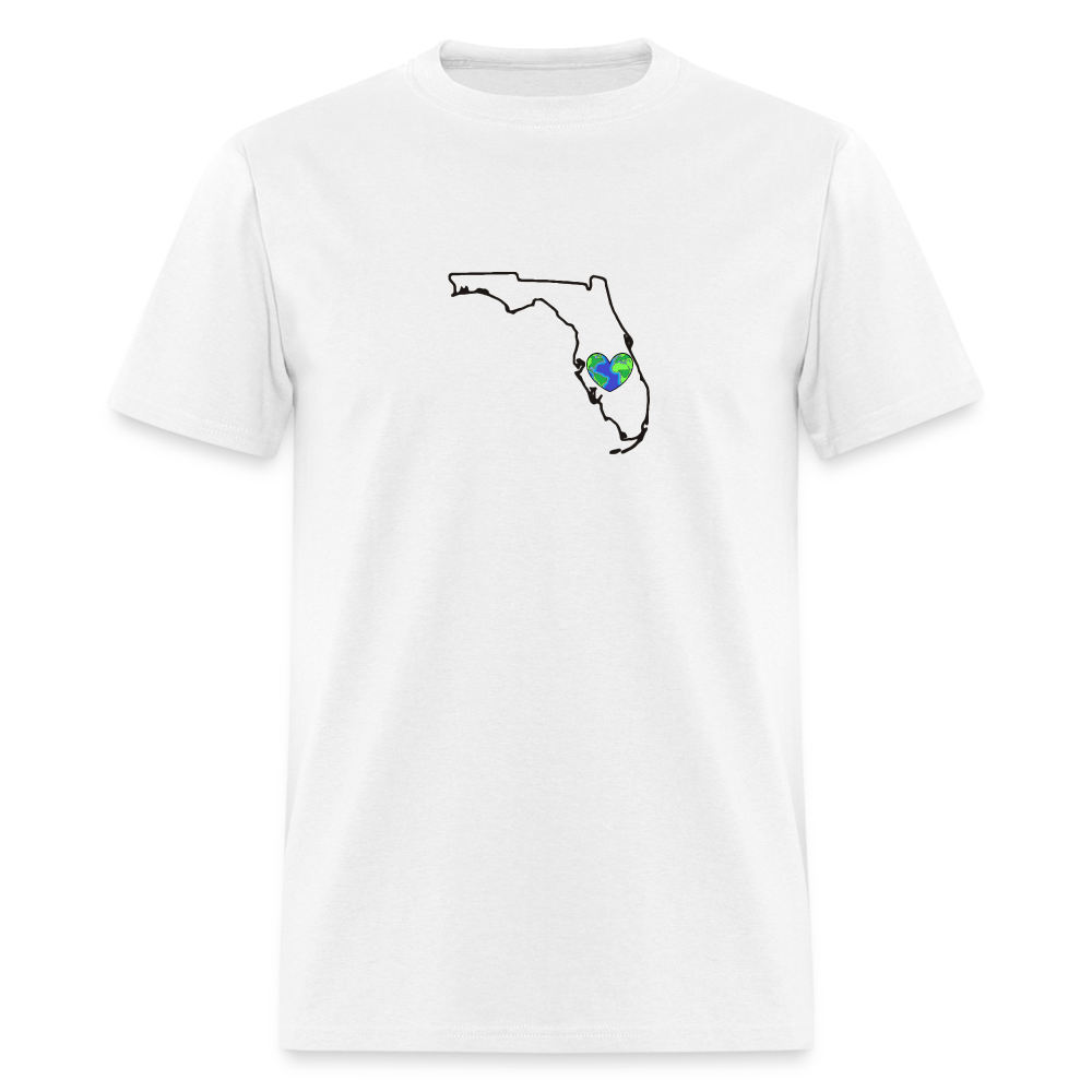 Florida STATEment Earth Unisex/Men's White Tee Shirt - white