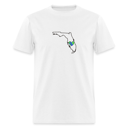 Florida STATEment Earth Unisex/Men's White Tee Shirt - white