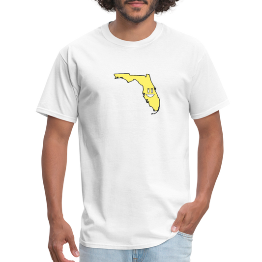 Florida STATEment Happy Apocalypse Unisex/Men's White Tee Shirt - white