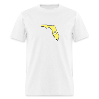 Florida STATEment Happy Apocalypse Unisex/Men's White Tee Shirt - white