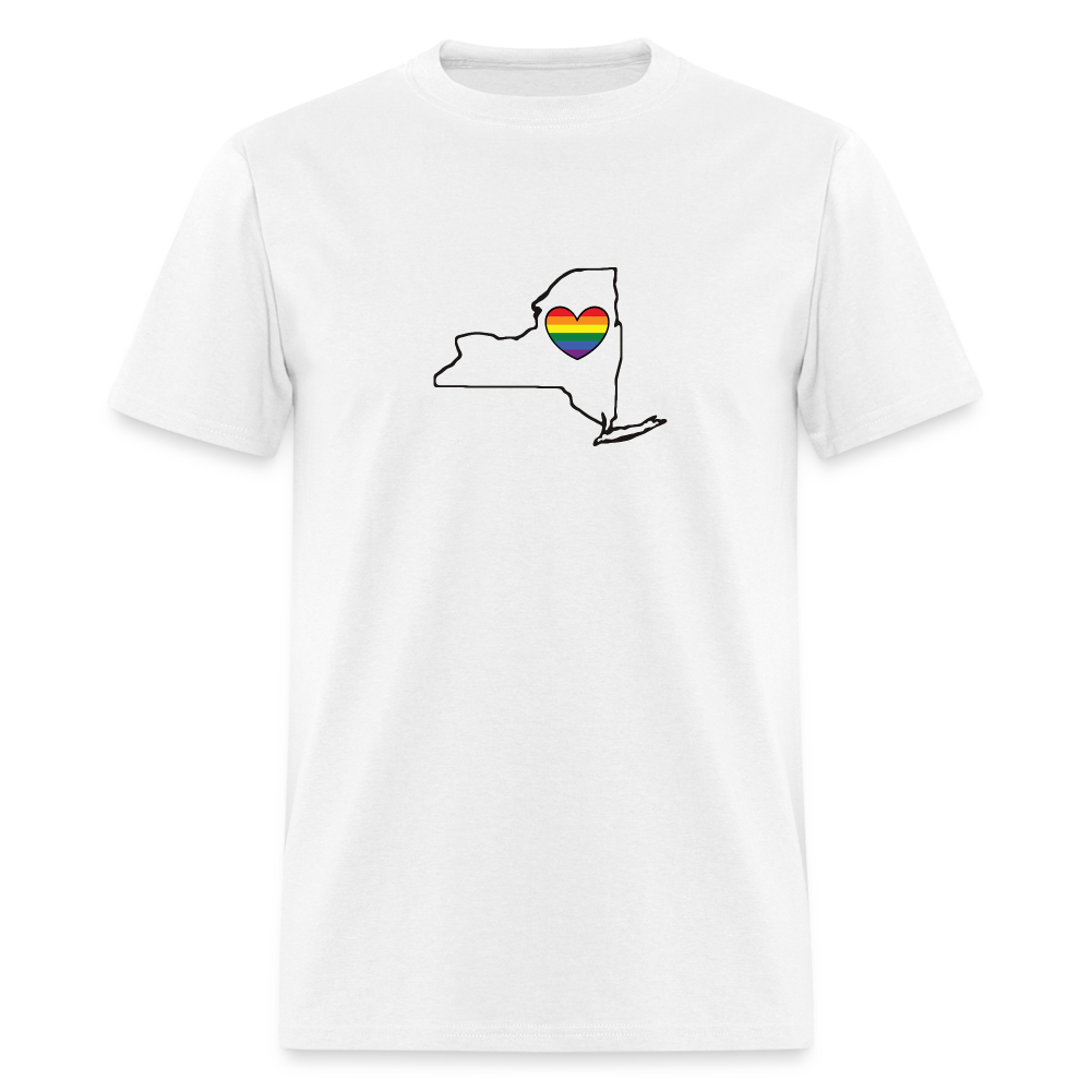 New York STATEment Pride Unisex/Men's White Tee Shirt - white