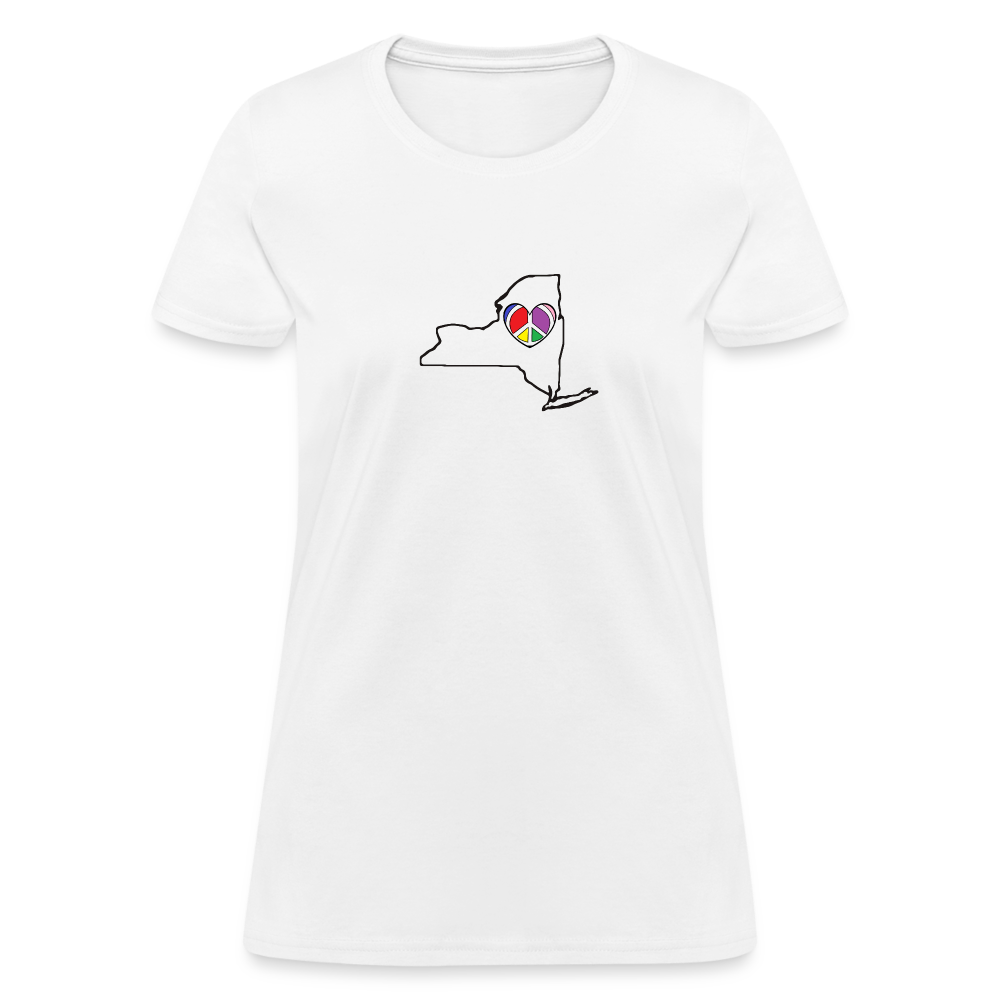 New York STATEment Peace Women's White Tee Shirt - white