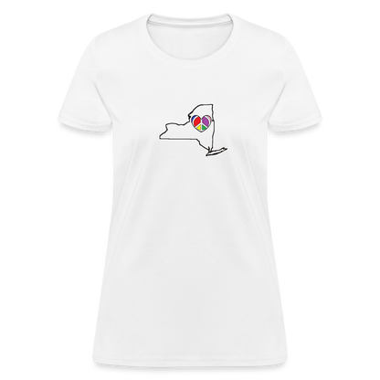 New York STATEment Peace Women's White Tee Shirt - white