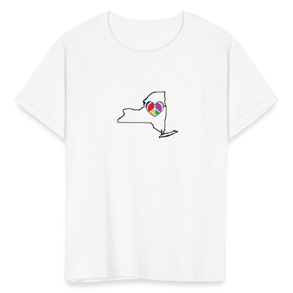 New York STATEment Peace Kid's White Tee Shirt - white