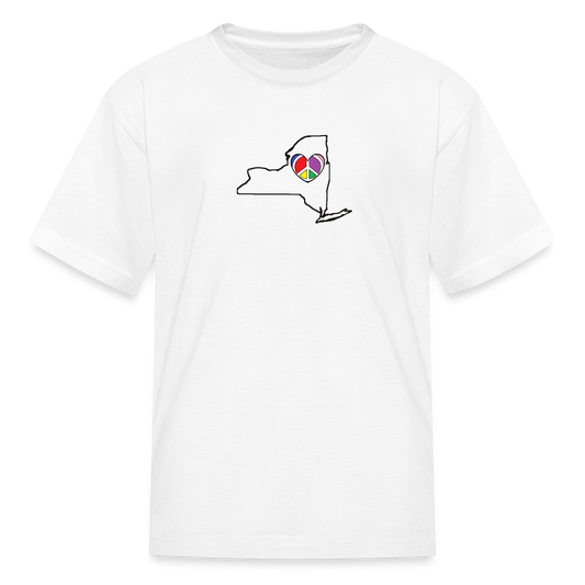 New York STATEment Peace Kid's White Tee Shirt - white