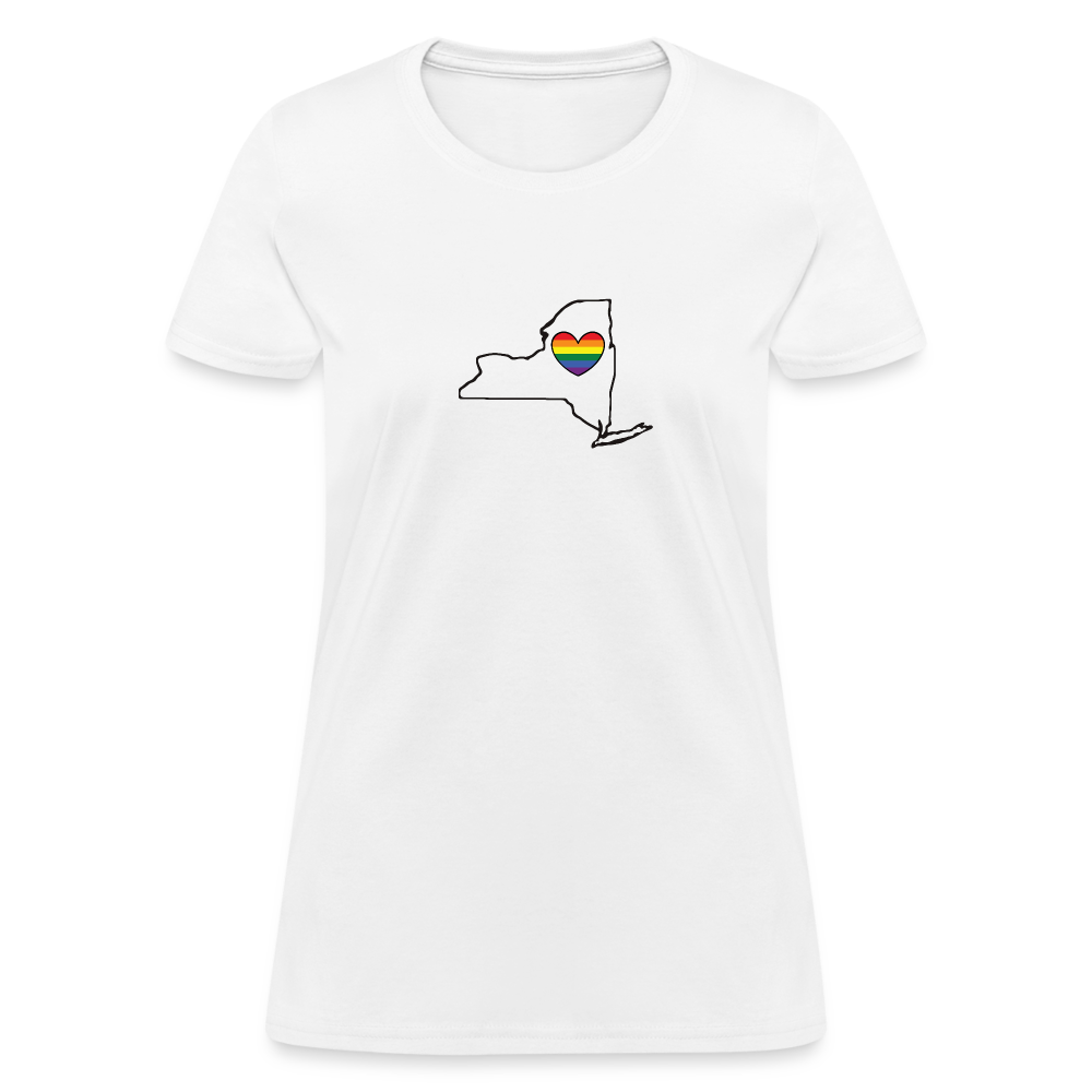 New York STATEment Pride Women's White Tee Shirt - white