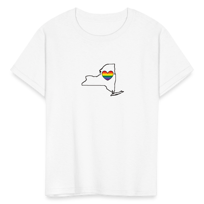 New York STATEment Pride Kid's White Tee Shirt - white