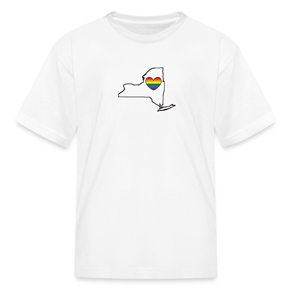 New York STATEment Pride Kid's White Tee Shirt - white