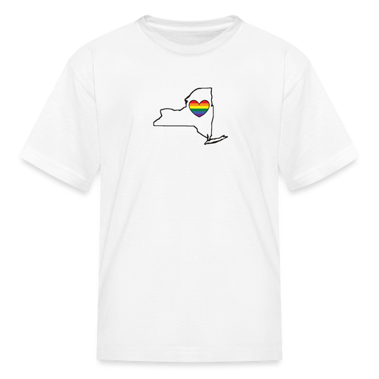 New York STATEment Pride Kid's White Tee Shirt - white