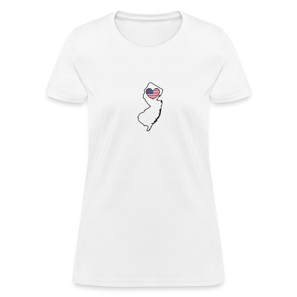 New Jersey STATEment Americana Women's White Tee Shirt - white