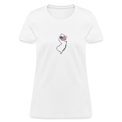 New Jersey STATEment Americana Women's White Tee Shirt - white