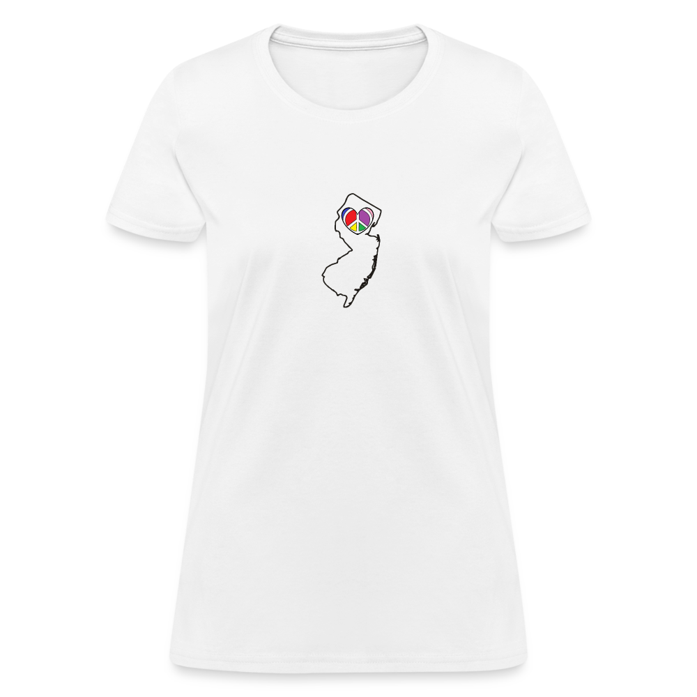 New Jersey STATEment Peace Women's White Tee Shirt - white