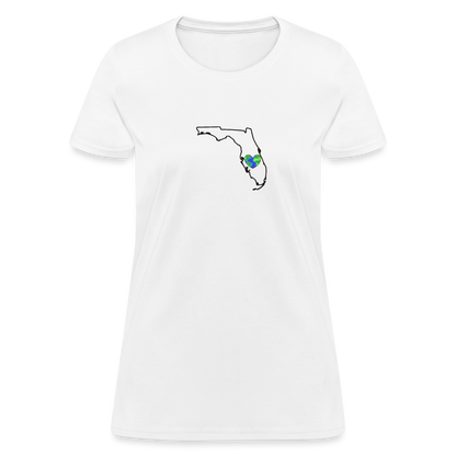 Florida STATEment Earth Women's White Tee Shirt - white