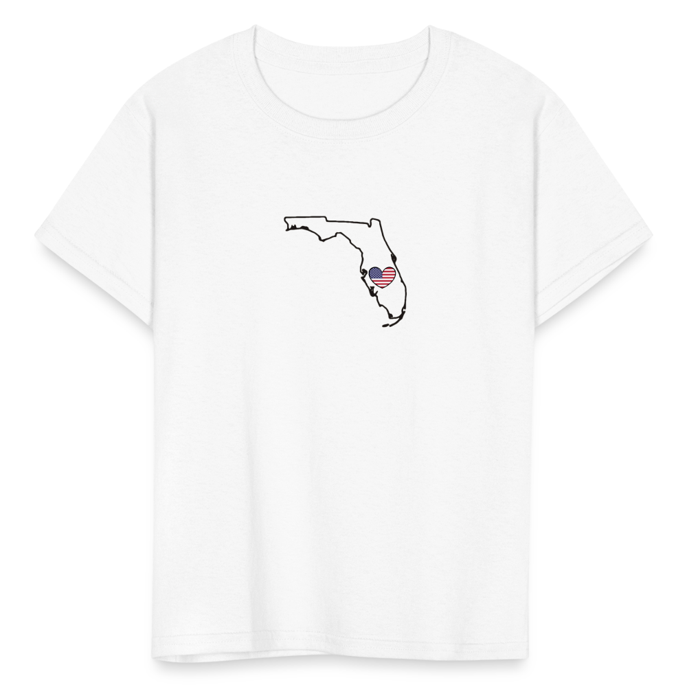 Florida STATEment Americana Kid's White Tee Shirt - white